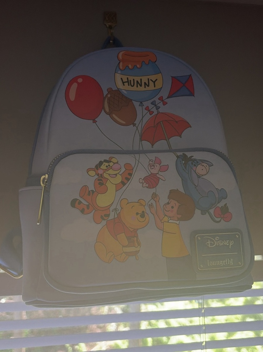 Loungefly Light Blue Winnie the Pooh Character Mini Backpack